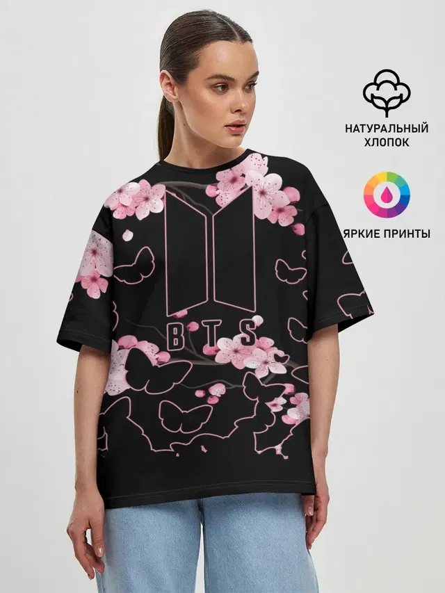 Женская футболка оверсайз