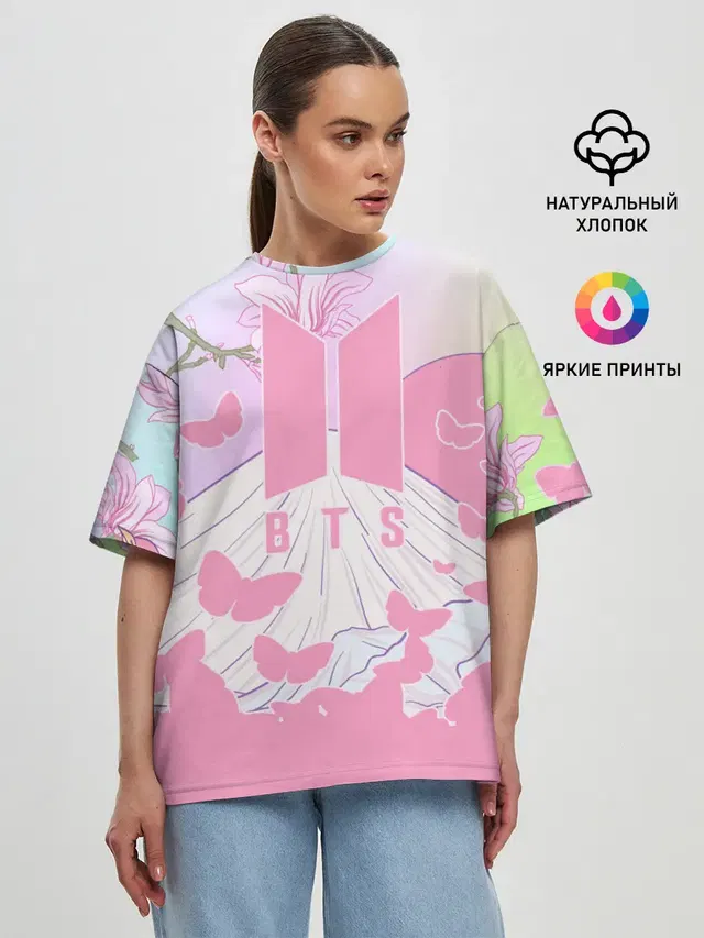Женская футболка оверсайз