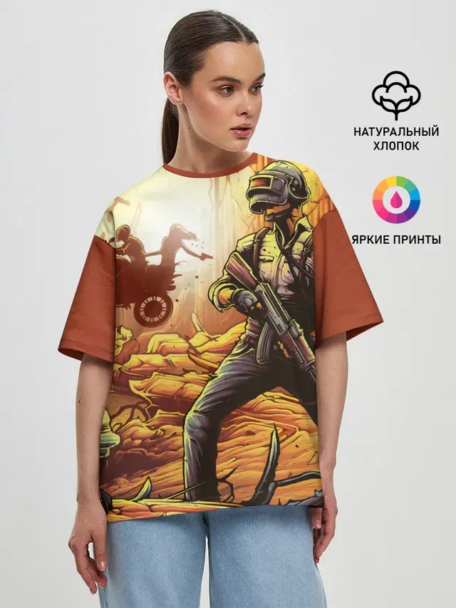 Женская футболка оверсайз