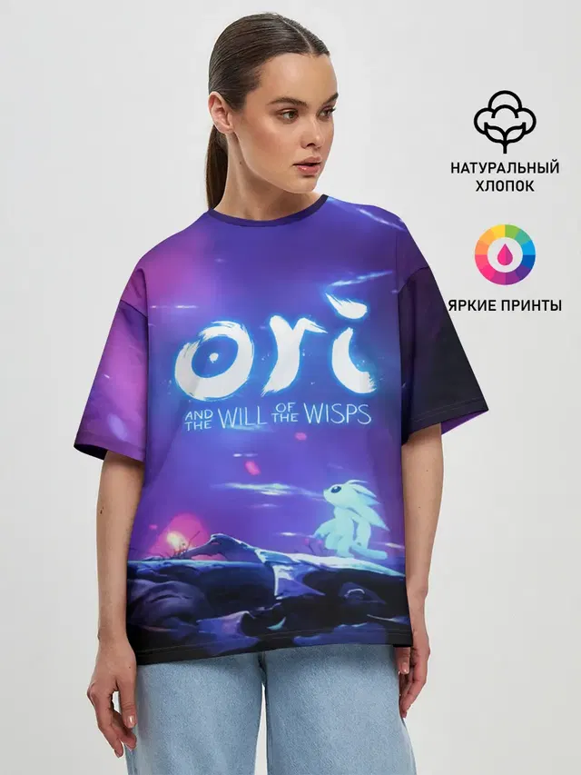 Женская футболка оверсайз