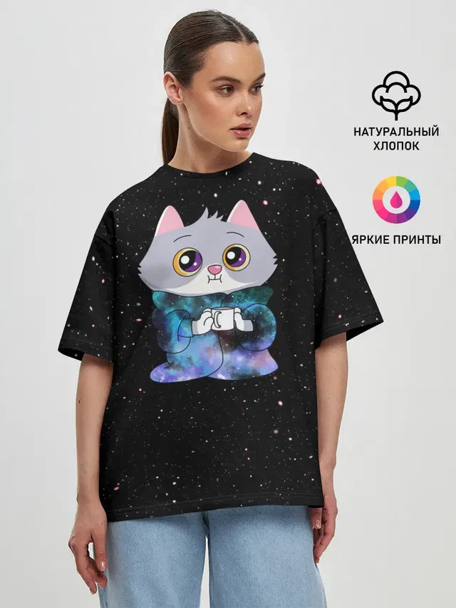 Женская футболка оверсайз