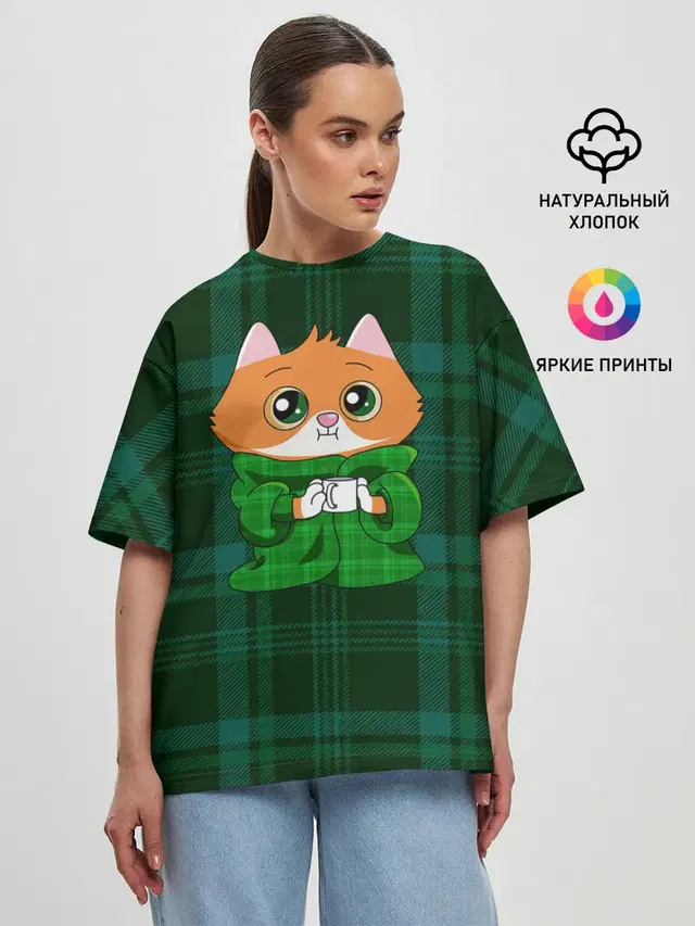 Женская футболка оверсайз