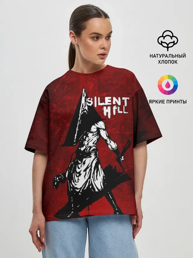 Женская футболка оверсайз с принтом «Разные игры — SILENT HILL»