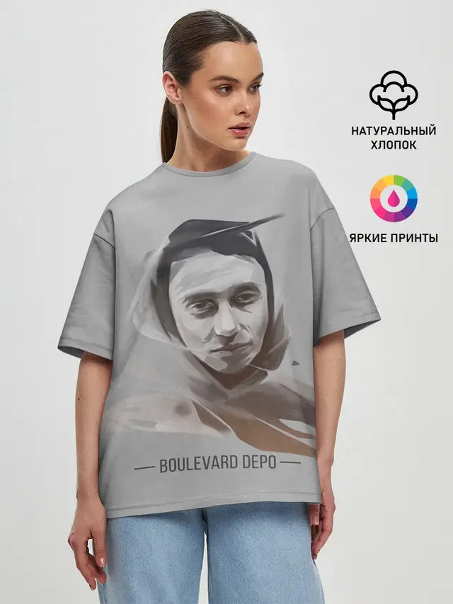 Женская футболка оверсайз