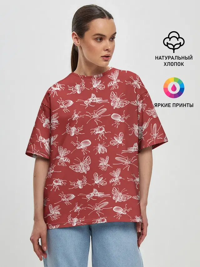 Женская футболка оверсайз