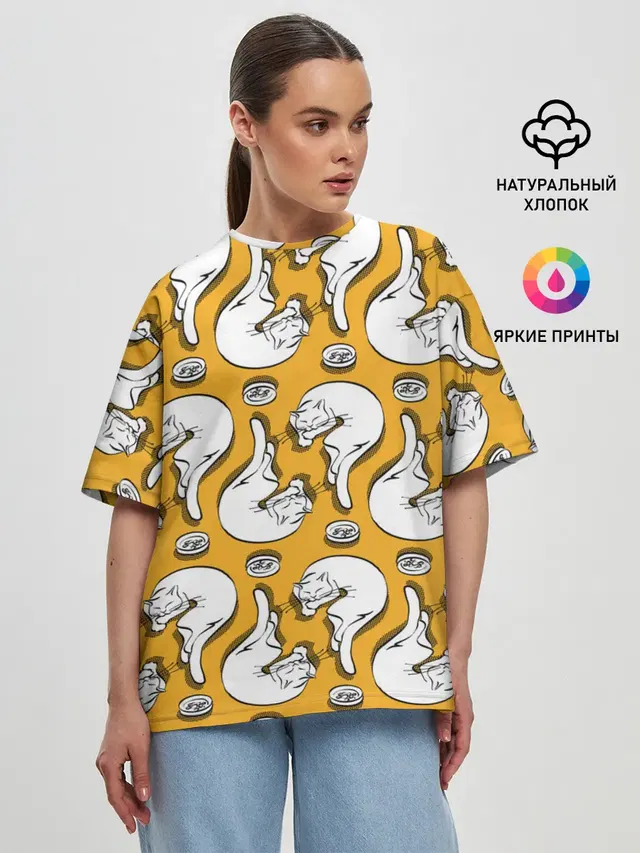Женская футболка оверсайз