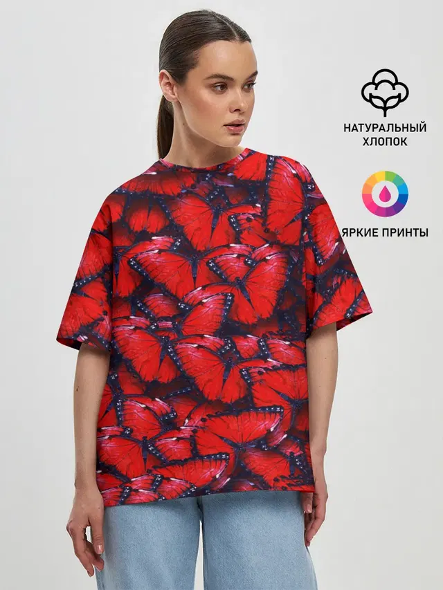 Женская футболка оверсайз