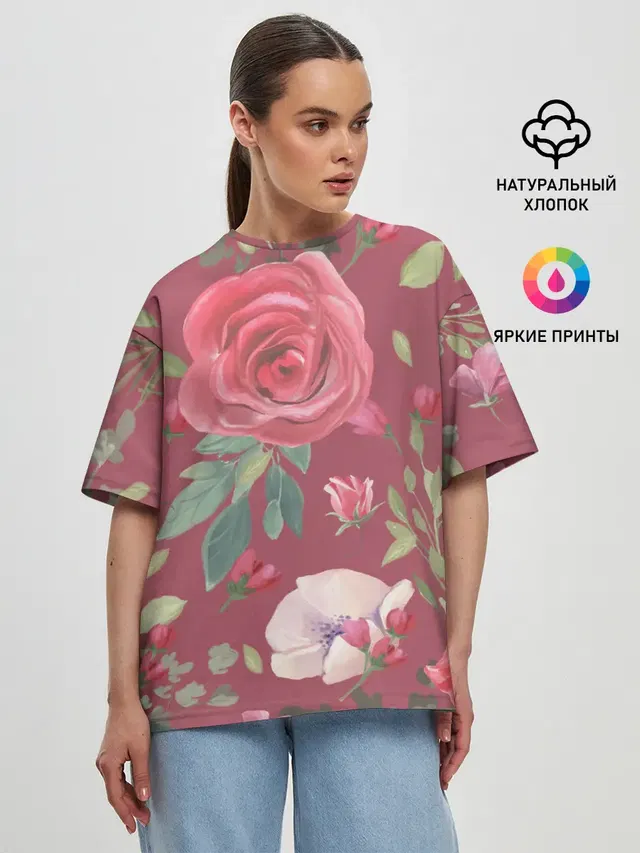 Женская футболка оверсайз