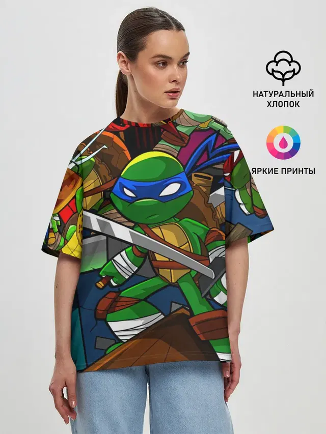 Женская футболка оверсайз
