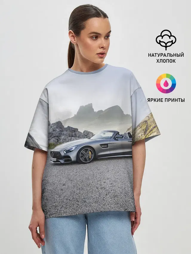 Женская футболка оверсайз