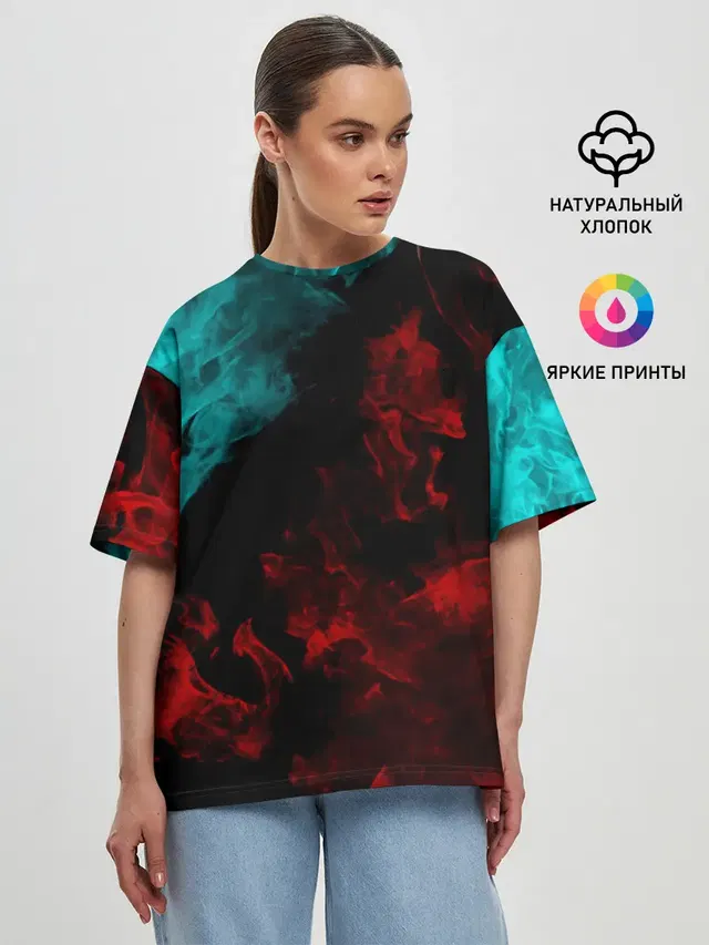 Женская футболка оверсайз