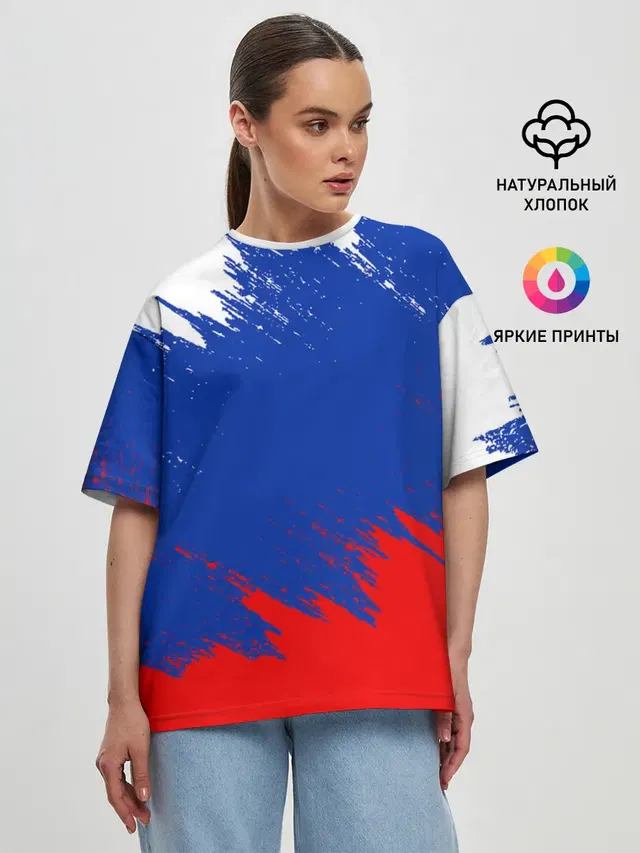 Женская футболка оверсайз