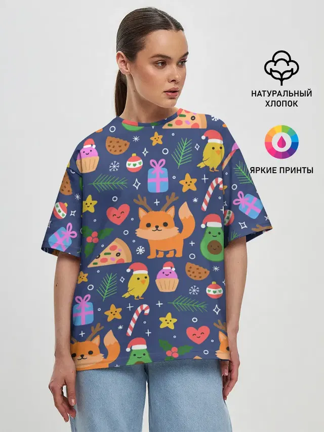 Женская футболка оверсайз