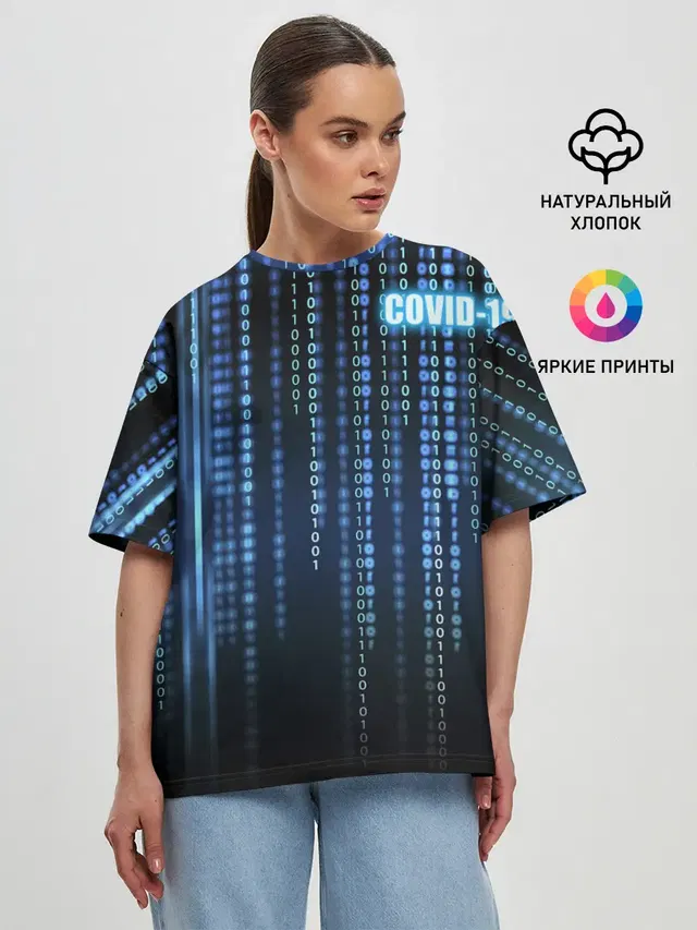 Женская футболка оверсайз