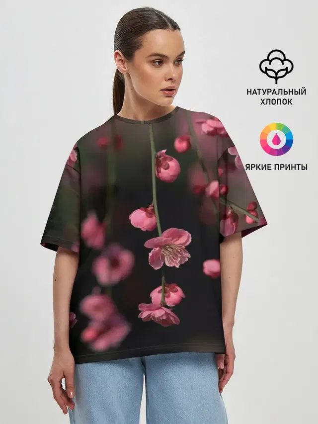 Женская футболка оверсайз