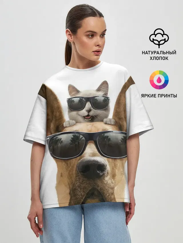 Женская футболка оверсайз