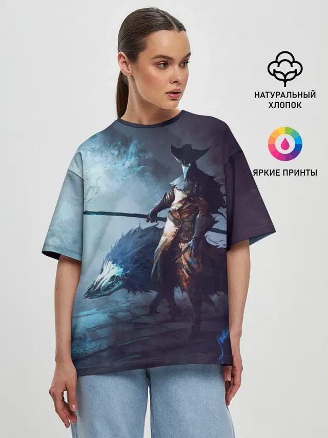 Женская футболка оверсайз