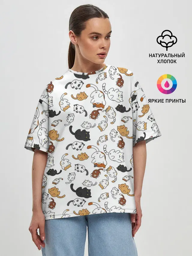 Женская футболка оверсайз