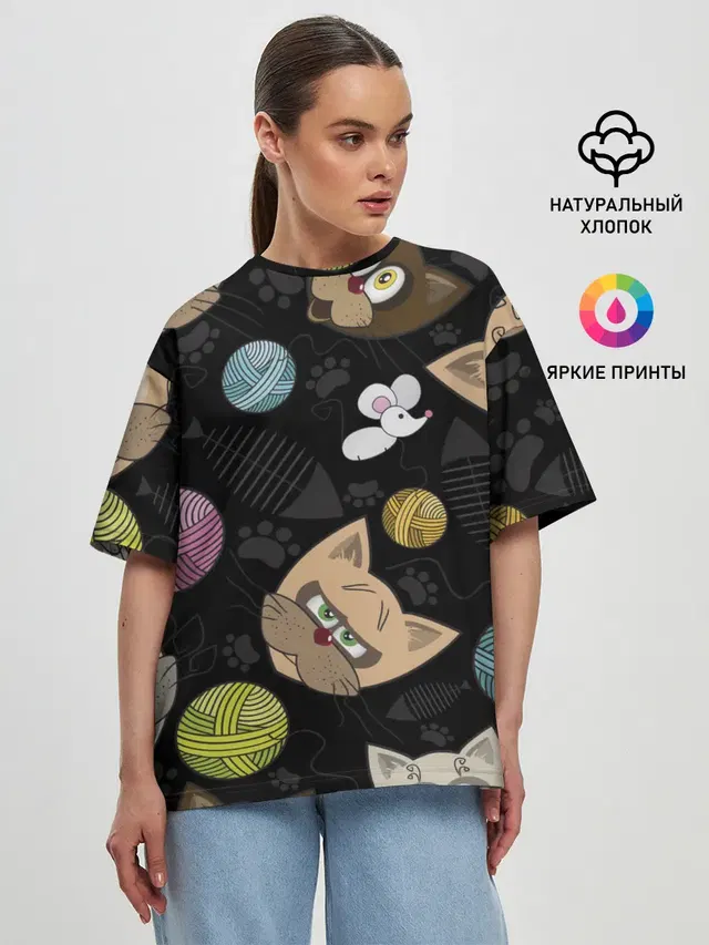 Женская футболка оверсайз