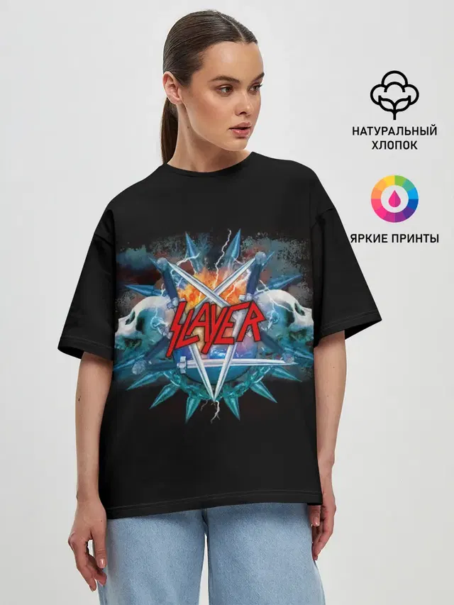 Женская футболка оверсайз