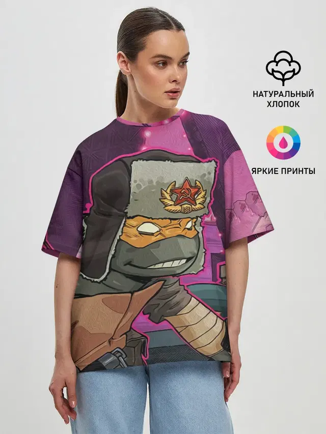 Женская футболка оверсайз