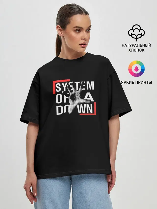 Женская футболка оверсайз