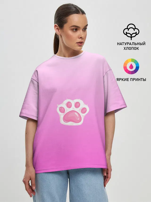 Женская футболка оверсайз