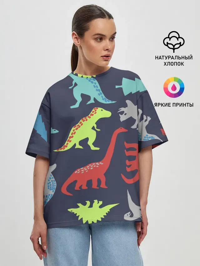 Женская футболка оверсайз