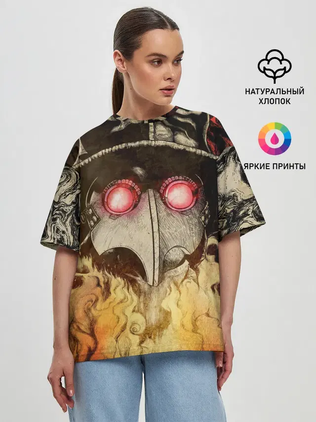 Женская футболка оверсайз