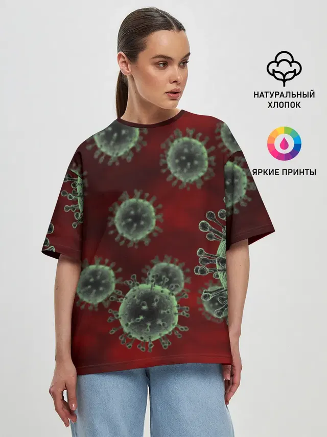 Женская футболка оверсайз