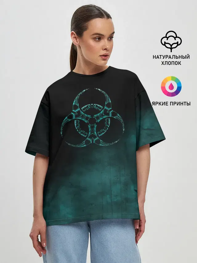 Женская футболка оверсайз