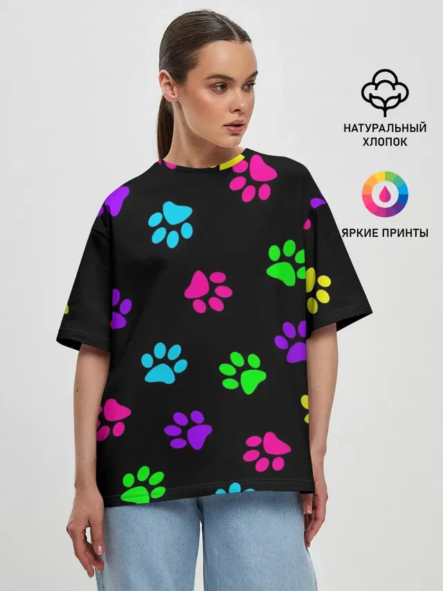 Женская футболка оверсайз