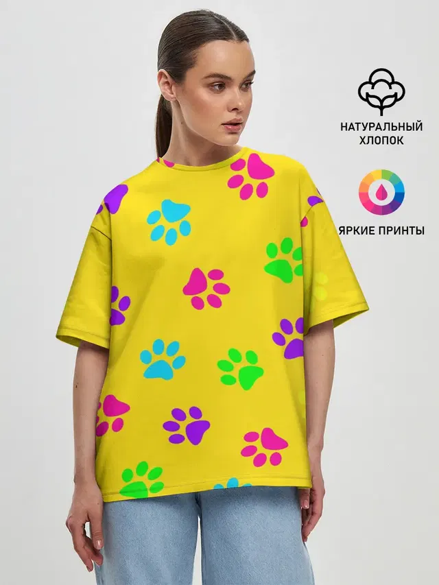 Женская футболка оверсайз