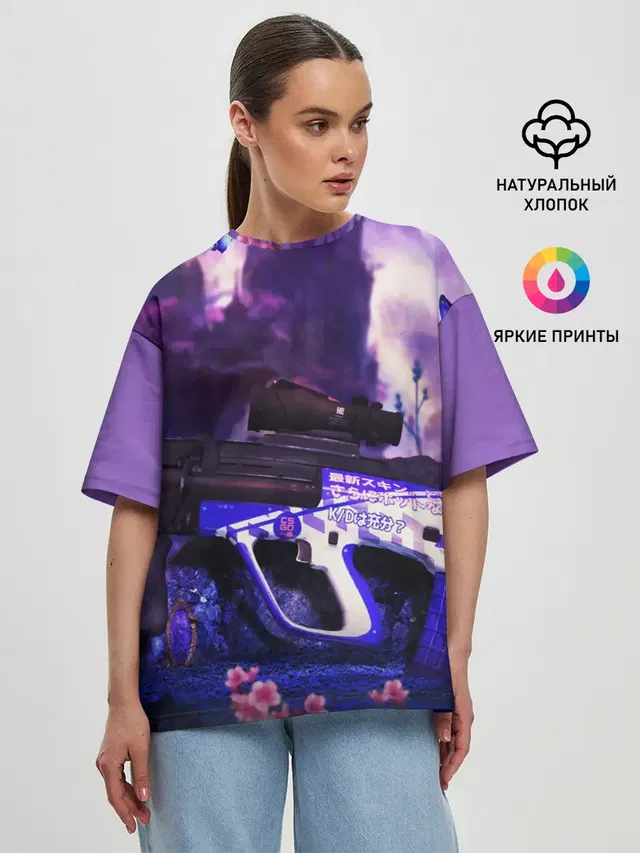 Женская футболка оверсайз