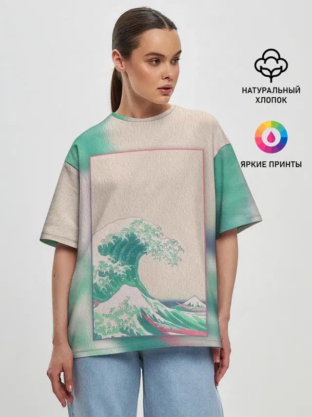 Женская футболка оверсайз
