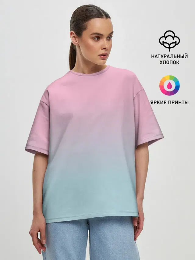 Женская футболка оверсайз