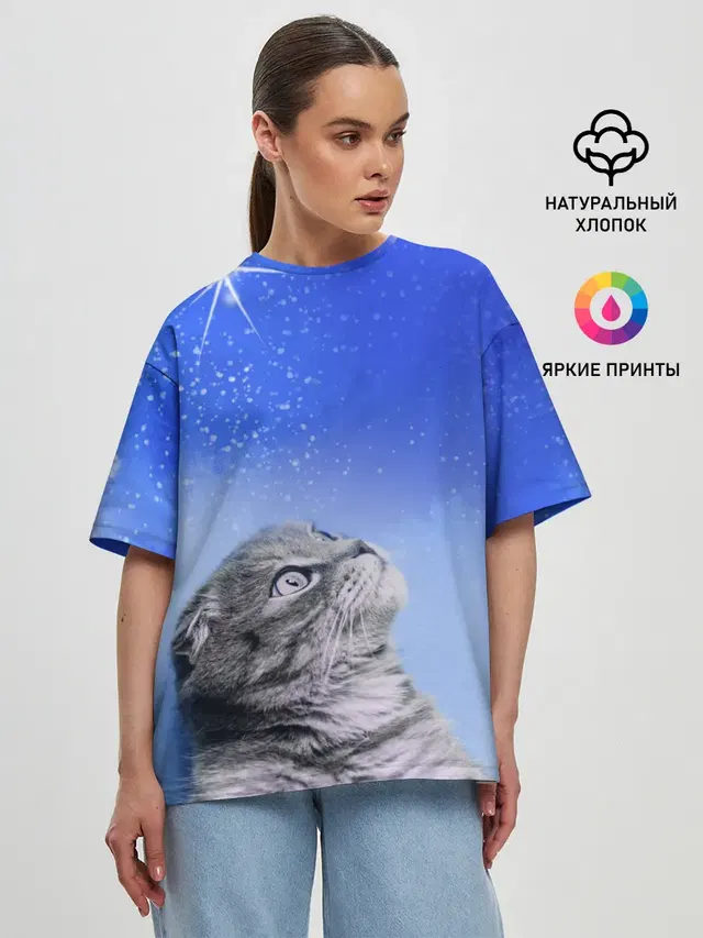 Женская футболка оверсайз