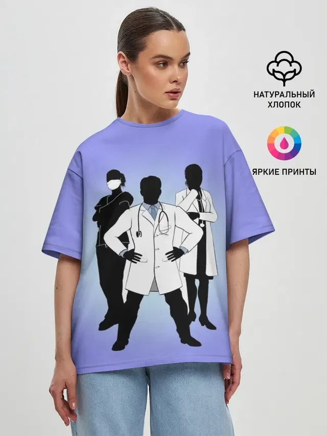 Женская футболка оверсайз