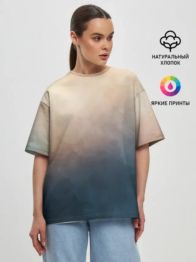 Женская футболка оверсайз