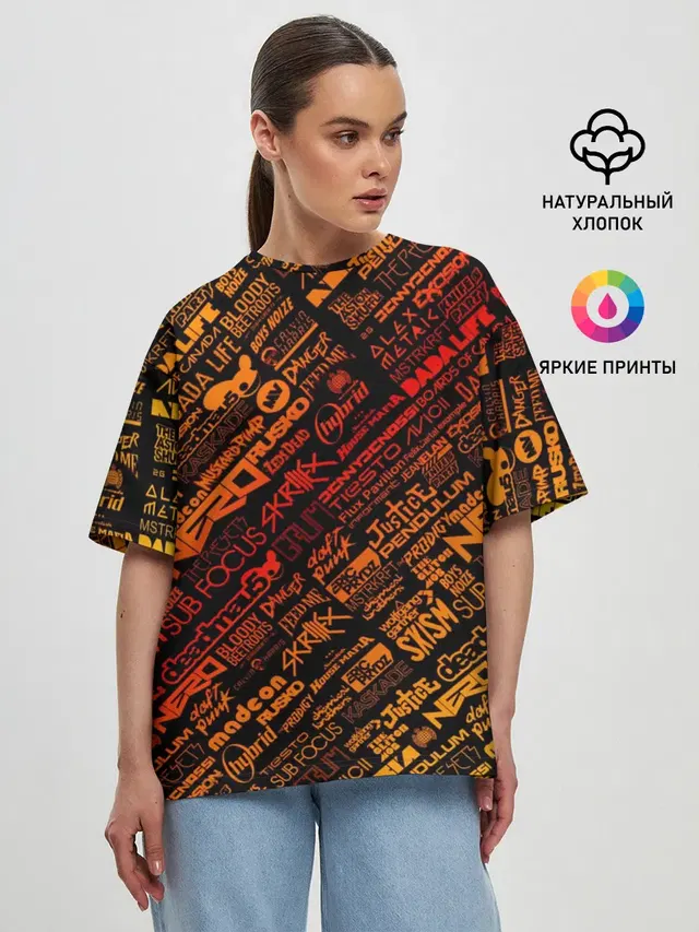 Женская футболка оверсайз