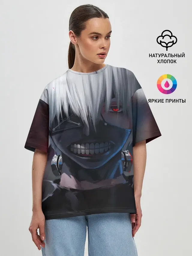 Женская футболка оверсайз