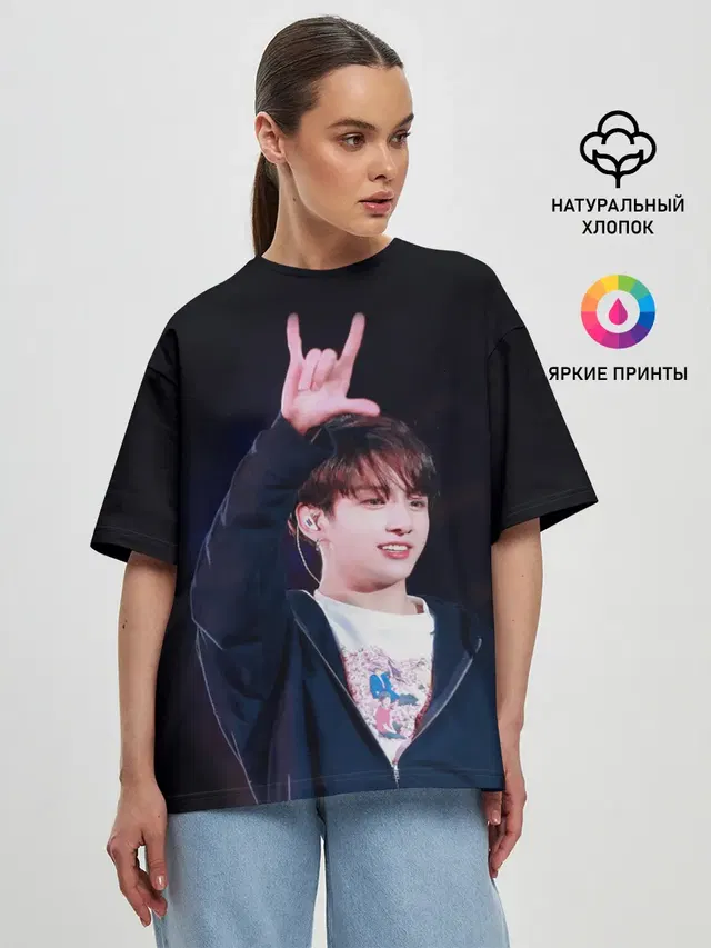 Женская футболка оверсайз