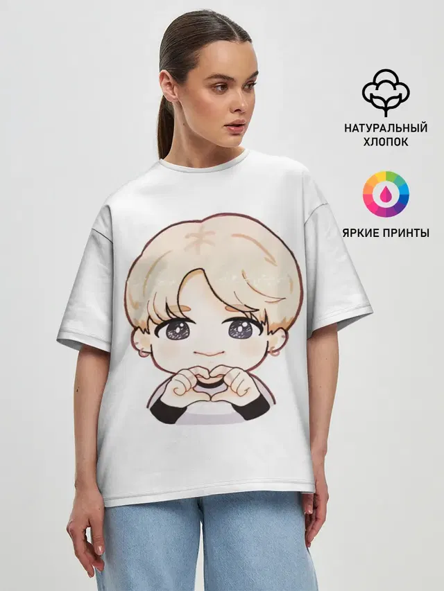 Женская футболка оверсайз