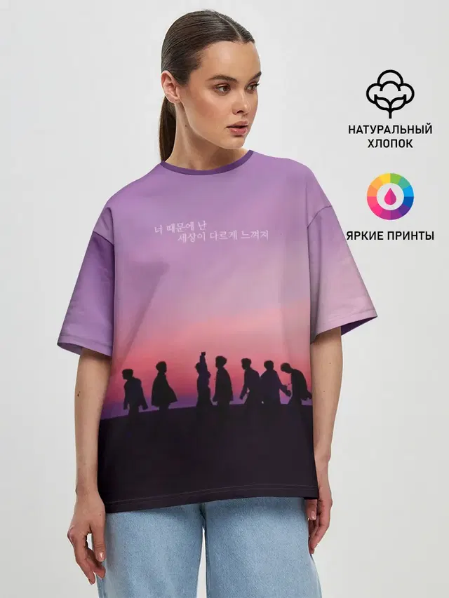 Женская футболка оверсайз