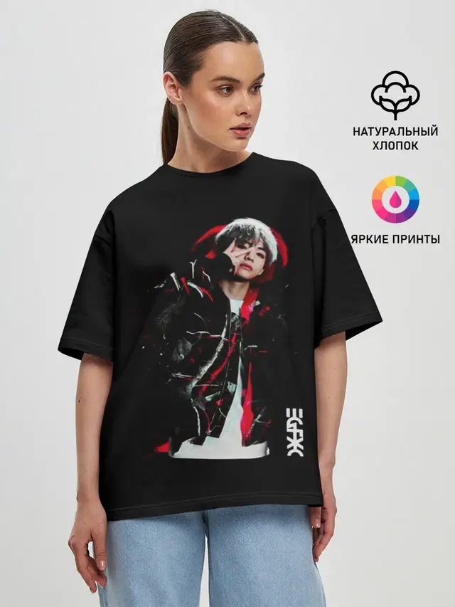 Женская футболка оверсайз