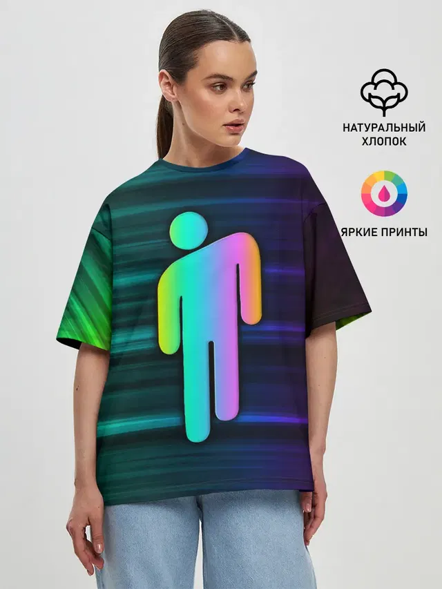 Женская футболка оверсайз