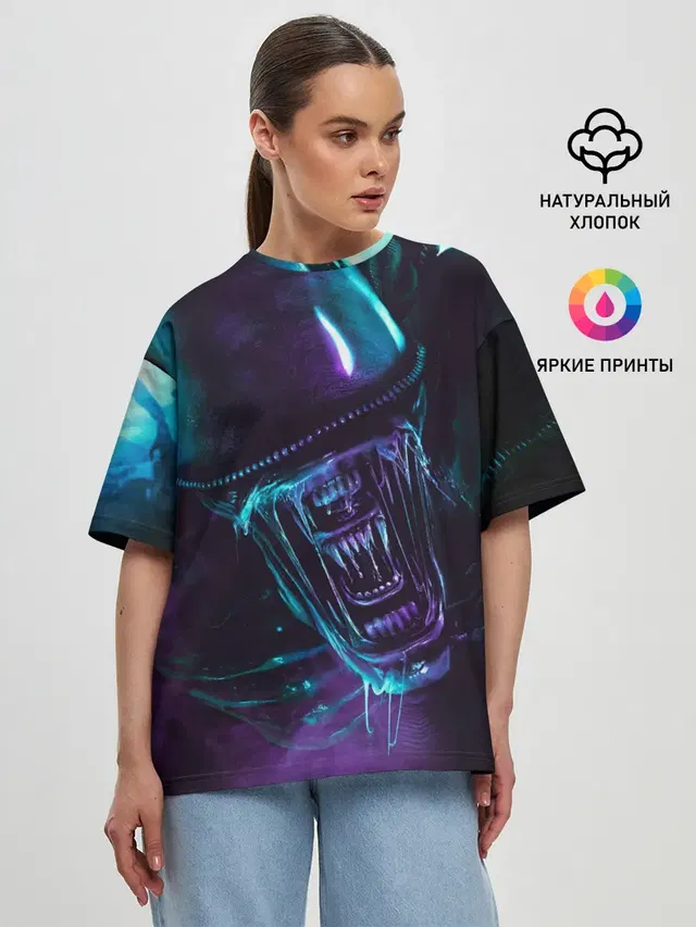 Женская футболка оверсайз
