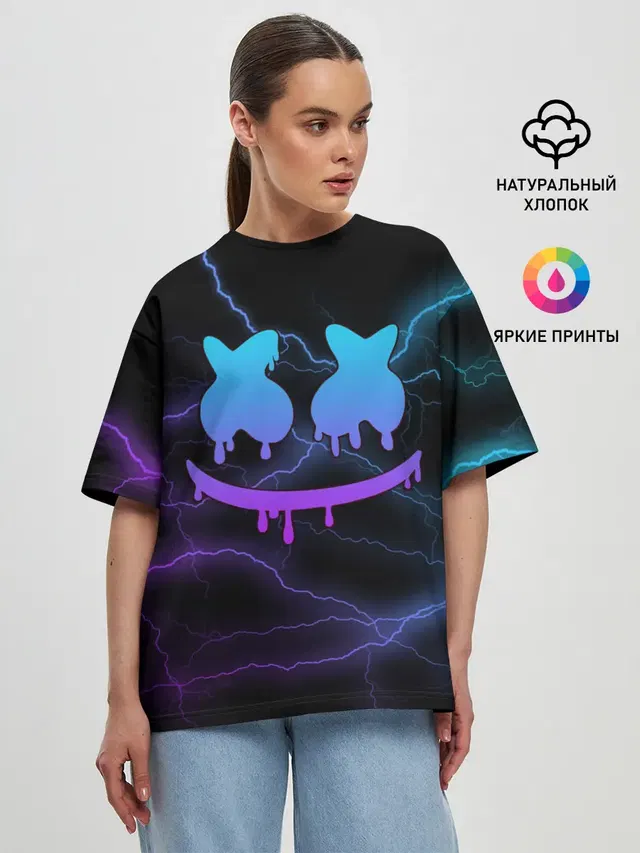 Женская футболка оверсайз