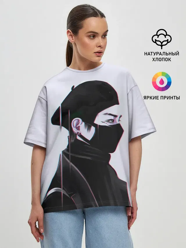 Женская футболка оверсайз