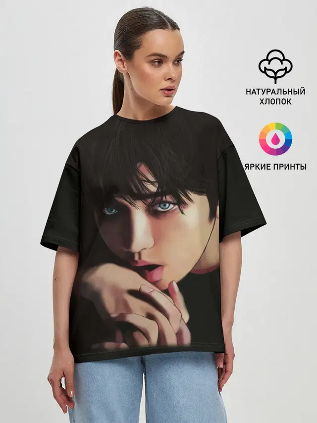 Женская футболка оверсайз